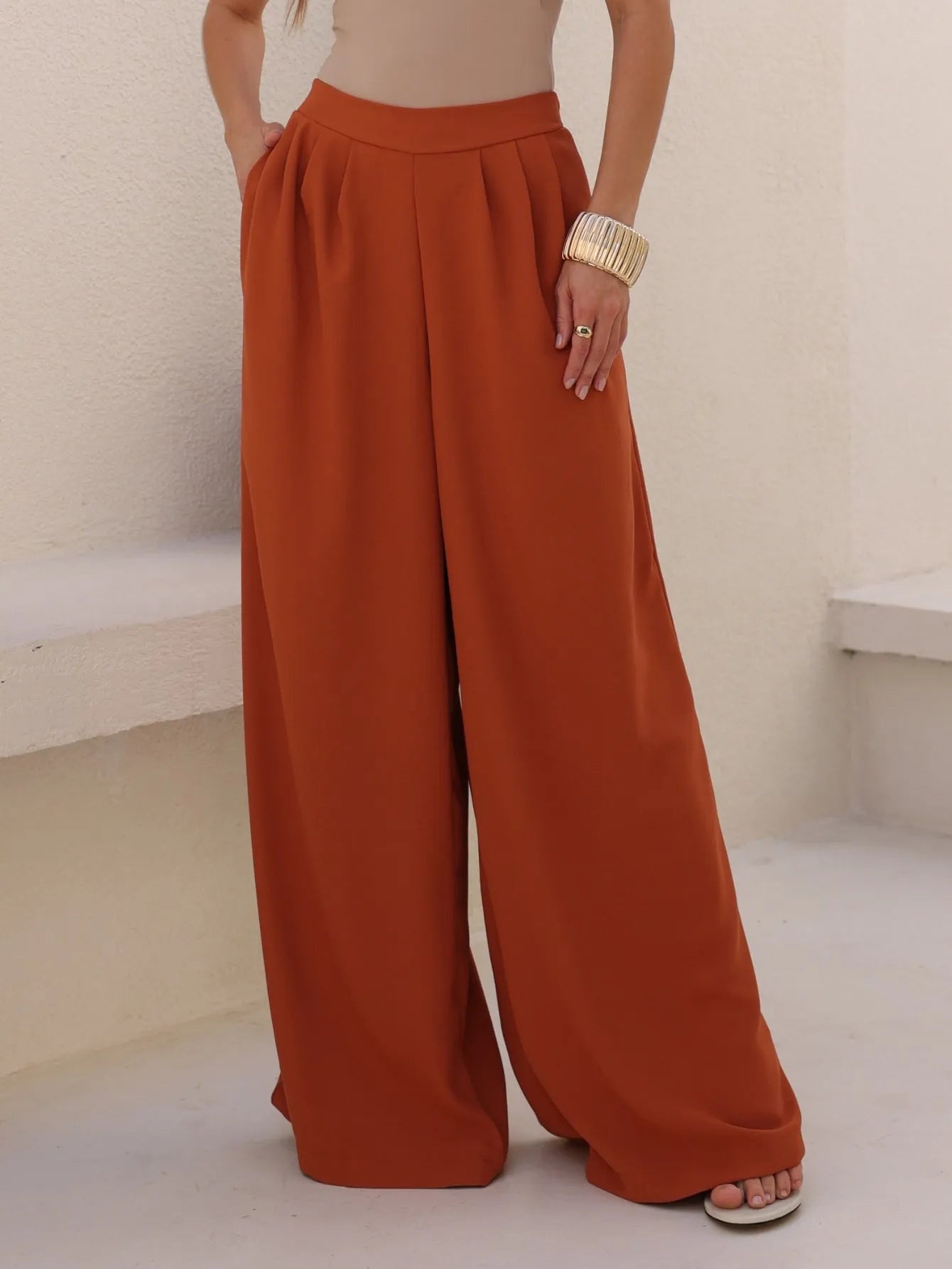 Calça Pantalona Fluida Alfaiataria