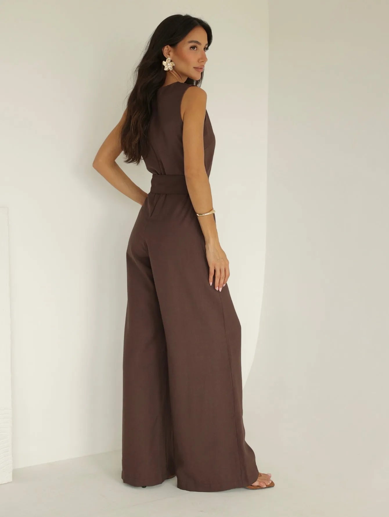 Macacão Pantalona Alfaiataria Amarração