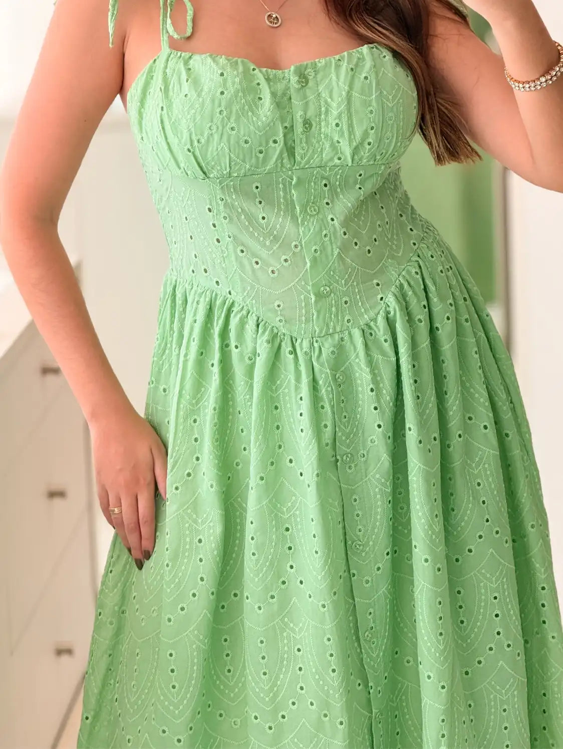 Vestido Midi Laise Bojo Alças Reguláveis
