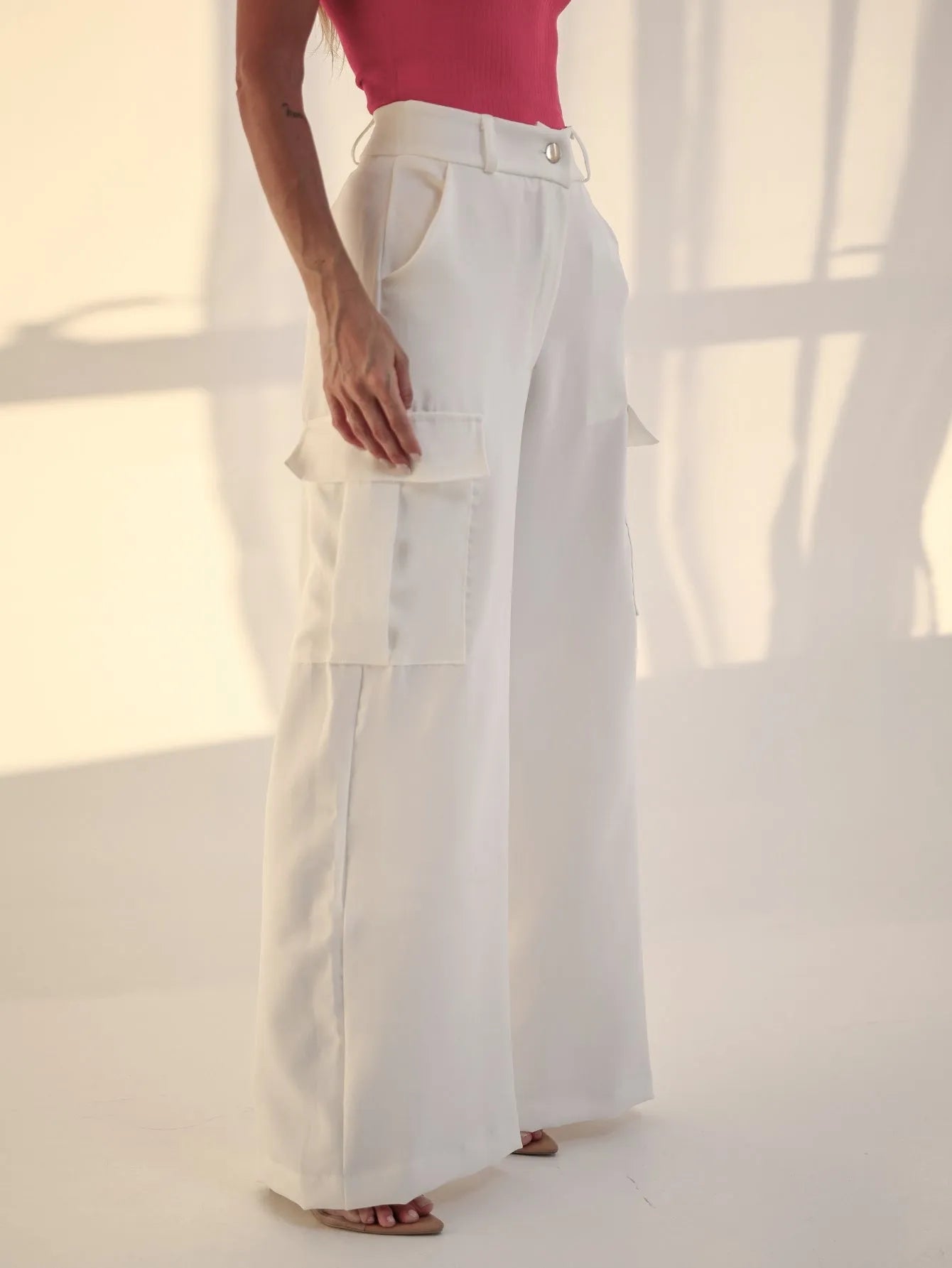 Calça Cargo Pantalona Alfaiataria