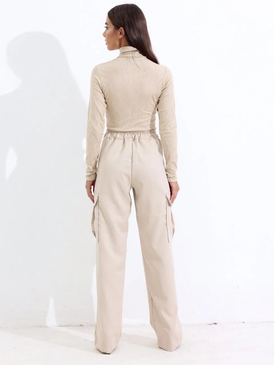 Calça Cargo Alfaiataria Cintura Média