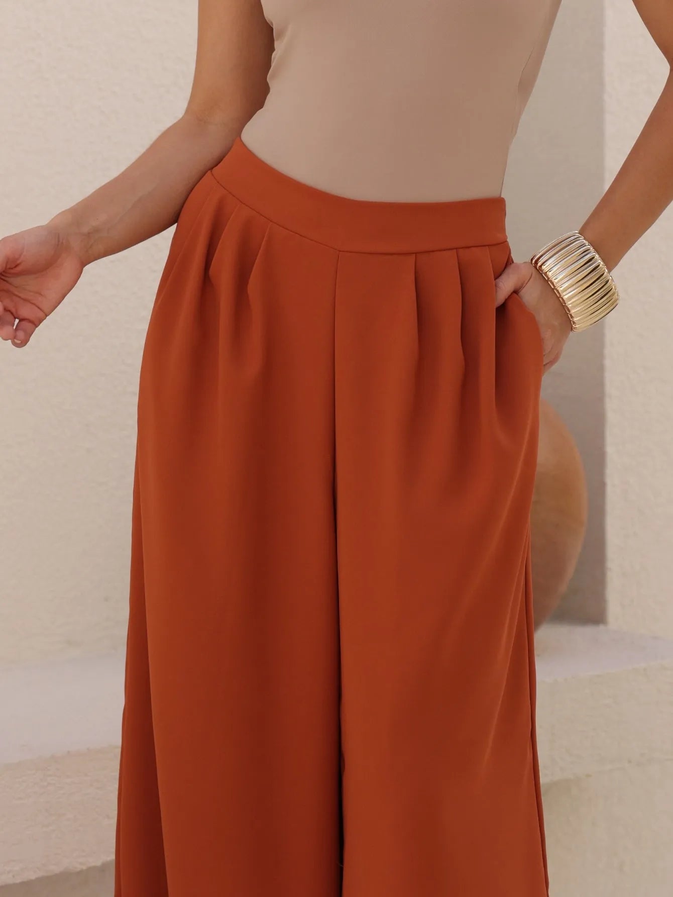 Calça Pantalona Fluida Alfaiataria