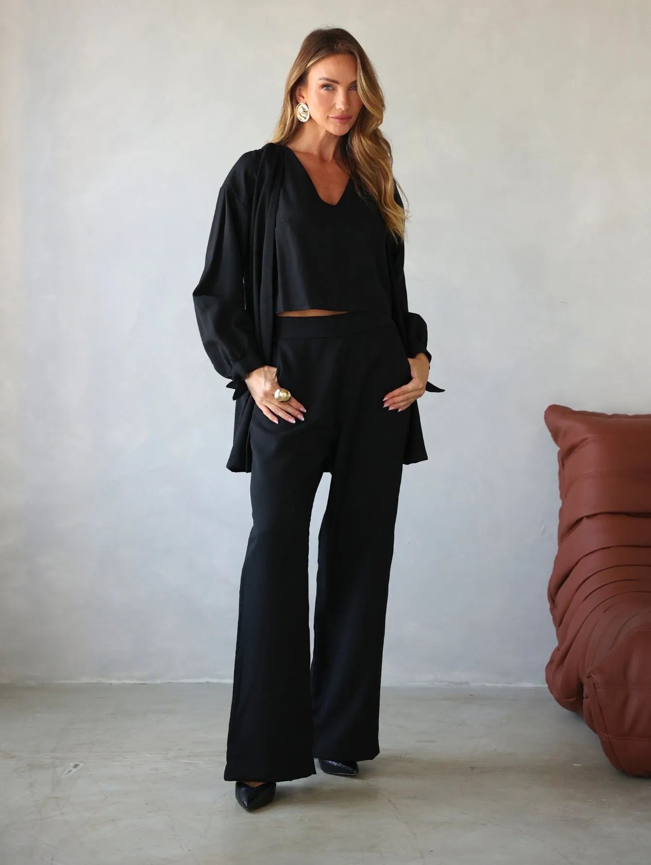 Conjunto Alfaiataria Kimono Calça Regata