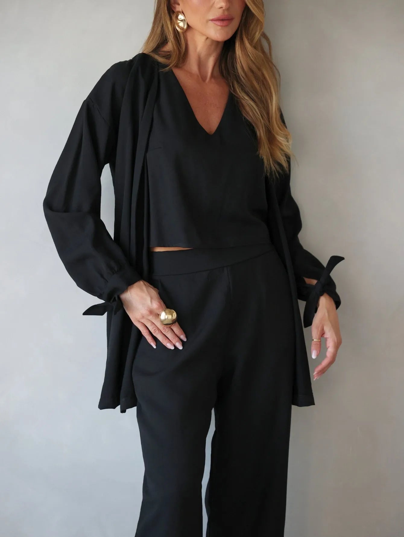 Conjunto Alfaiataria Kimono Calça Regata