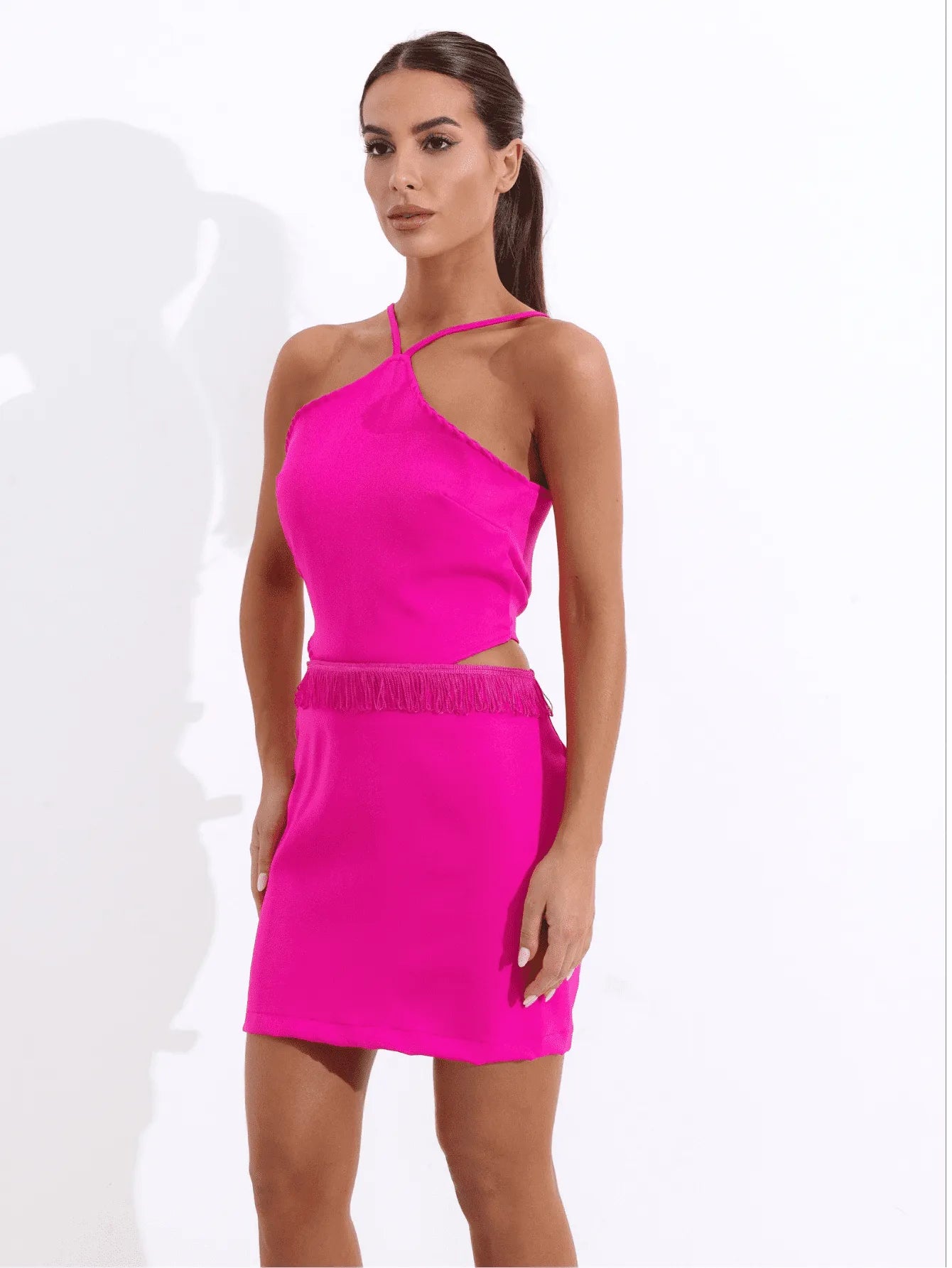 Vestido Curto Alfaiataria Recortes