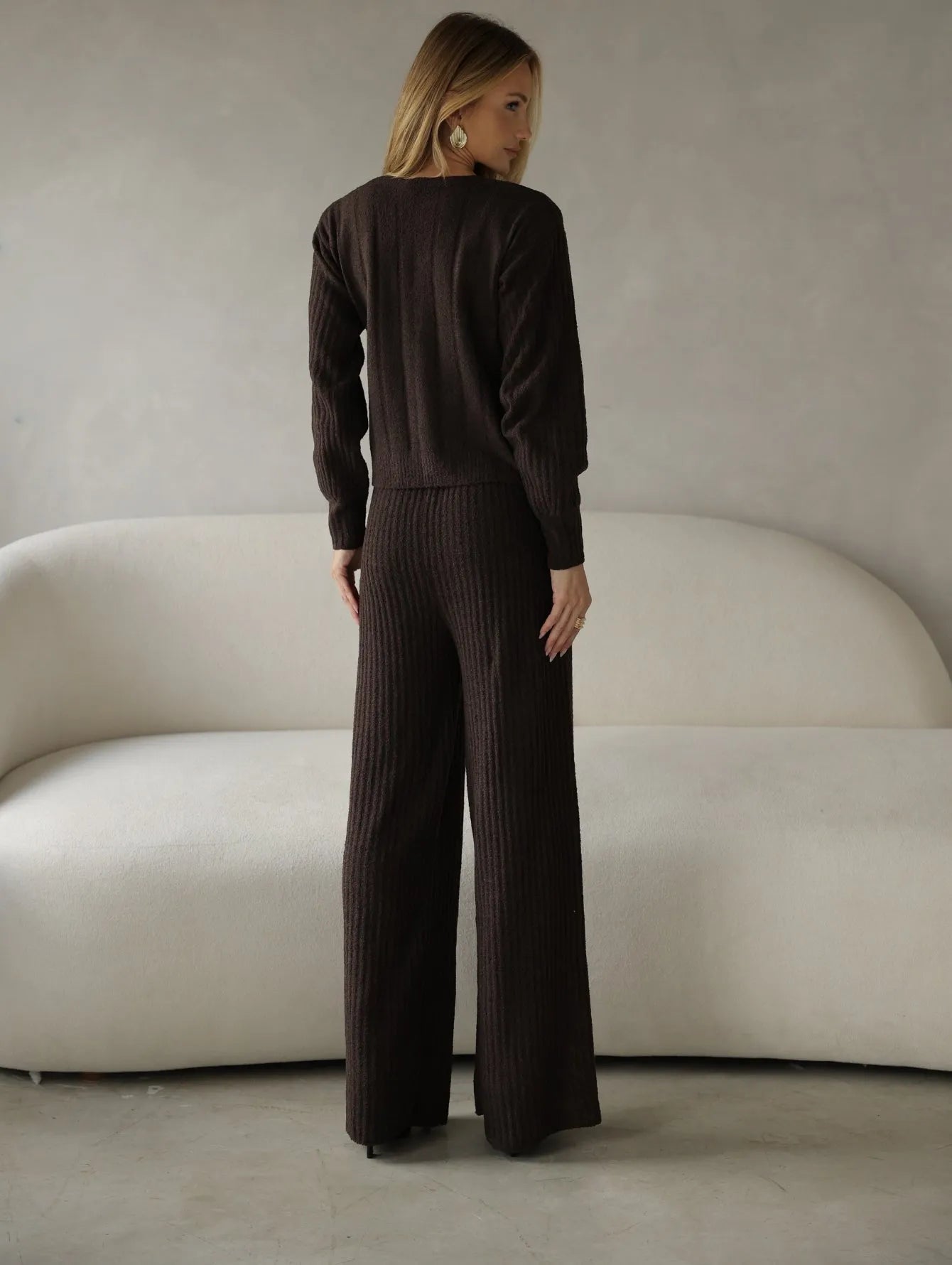 Conjunto Tricot Modal Cardigan Regata Calça