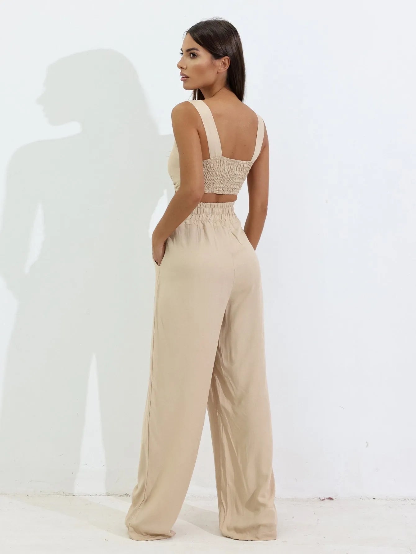 Conjunto Twill Kimono Pantalona Top