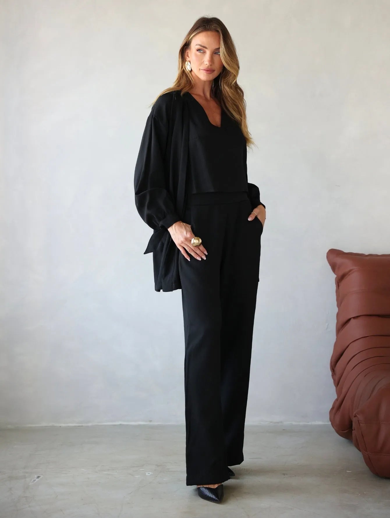 Conjunto Alfaiataria Kimono Calça Regata