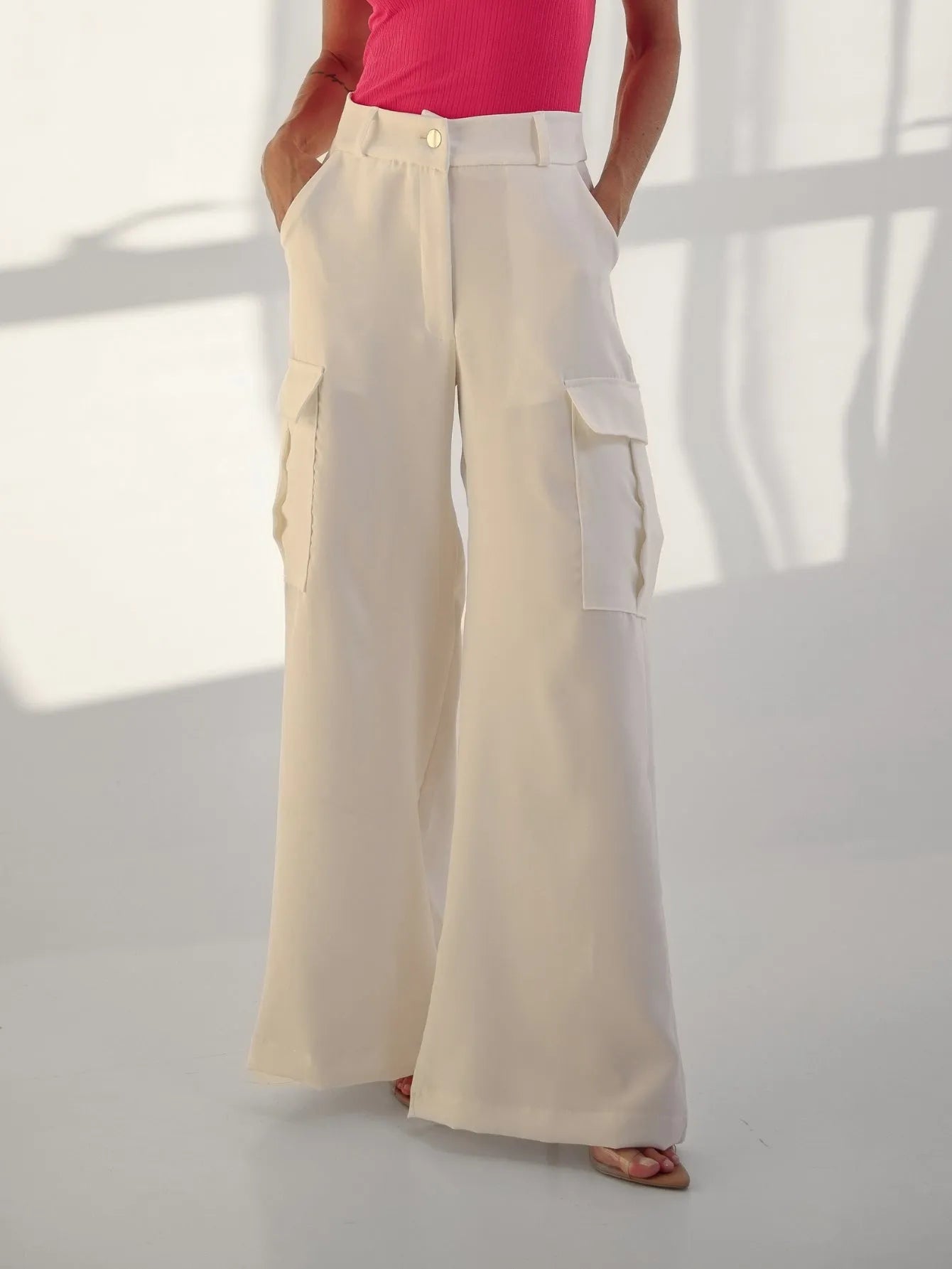 Calça Cargo Pantalona Alfaiataria