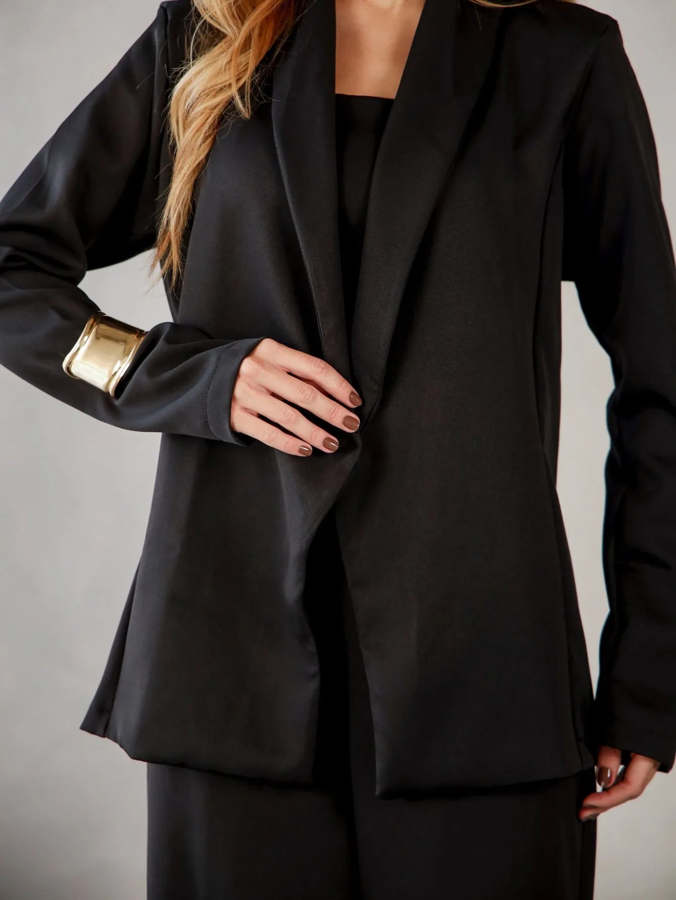 Blazer Alfaiataria Corte Reto Acinturado