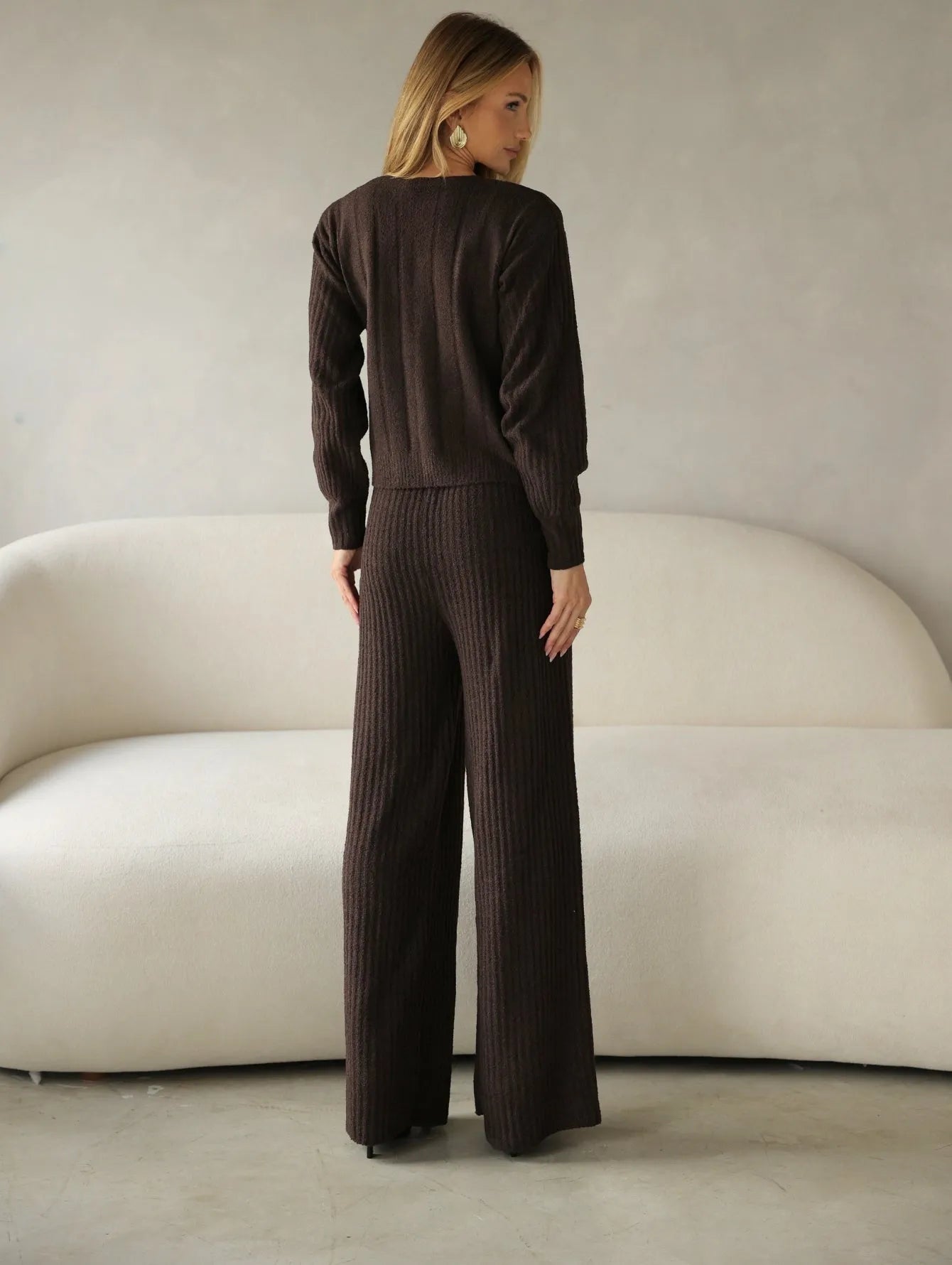 Conjunto Tricot Modal Cardigan Regata Calça