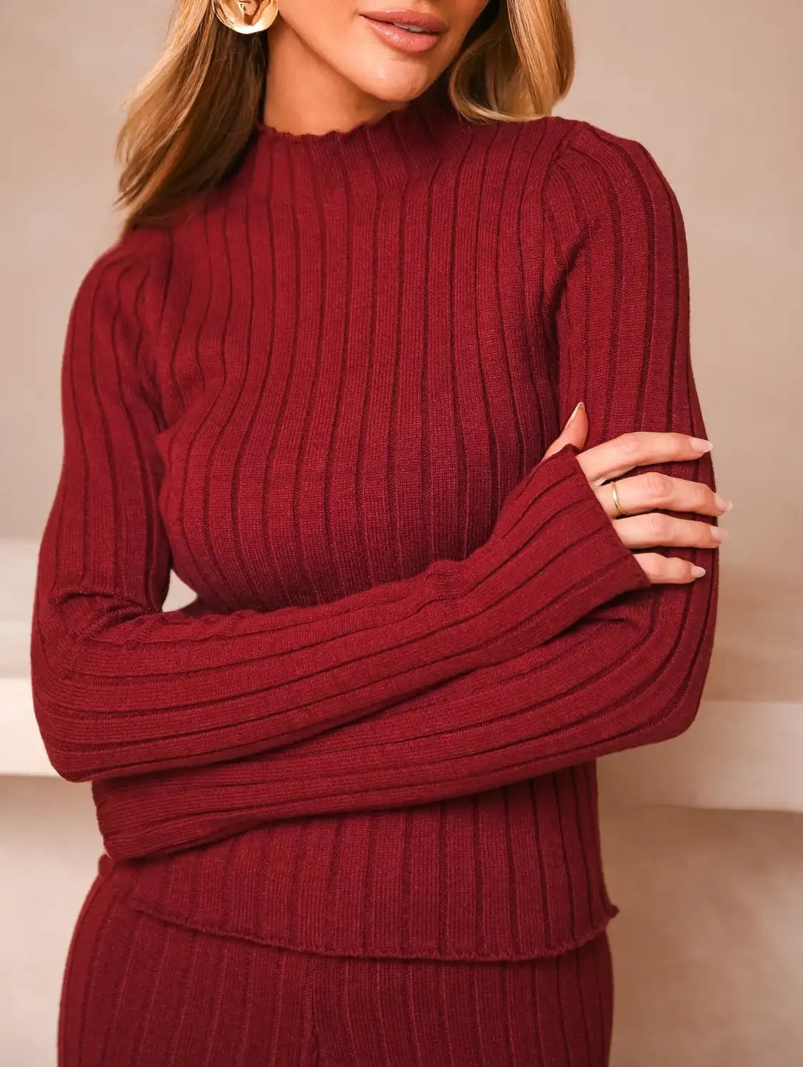 Conjunto Tricot Modal Manga Finger Canelado