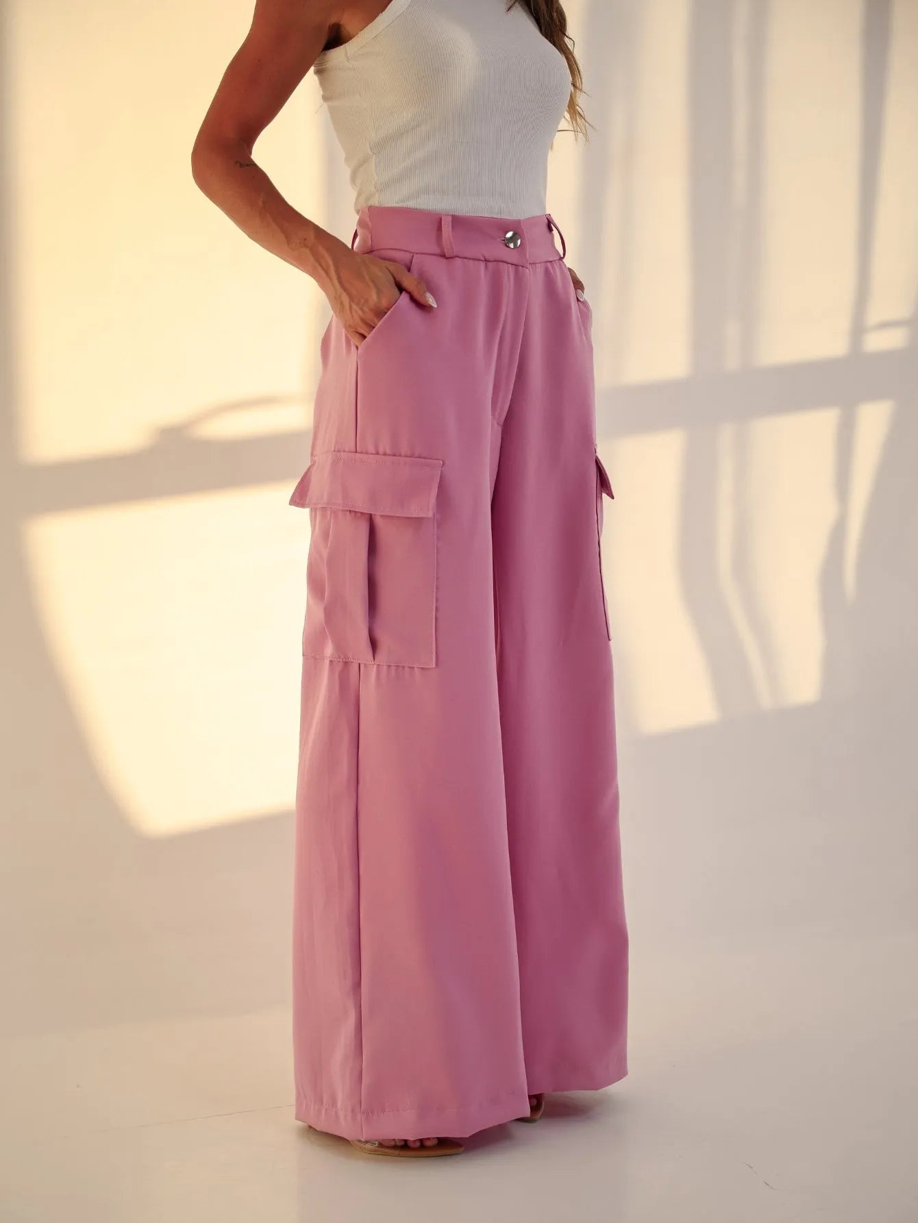Calça Cargo Pantalona Alfaiataria