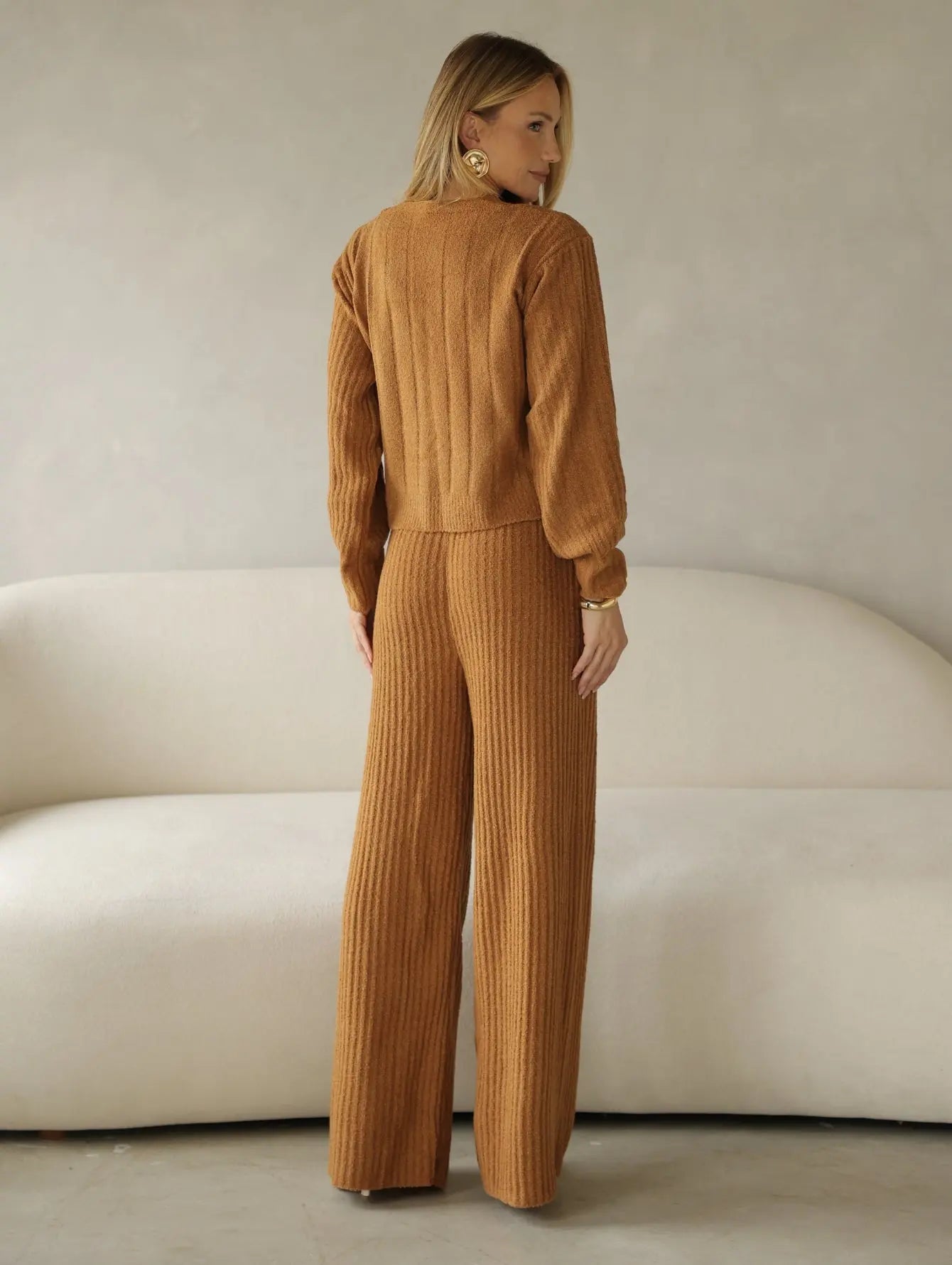 Conjunto Tricot Modal Cardigan Regata Calça