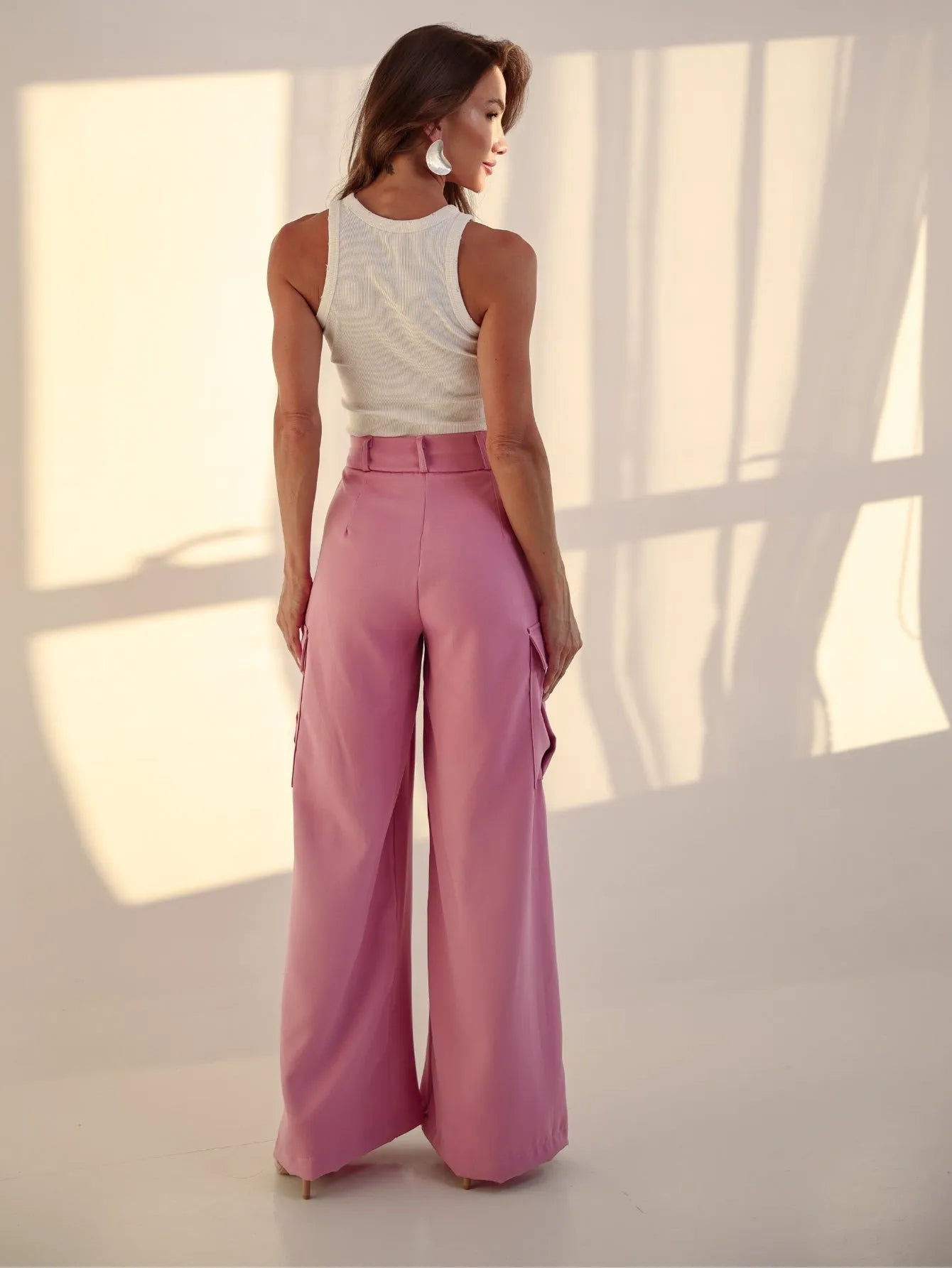 Calça Cargo Pantalona Alfaiataria