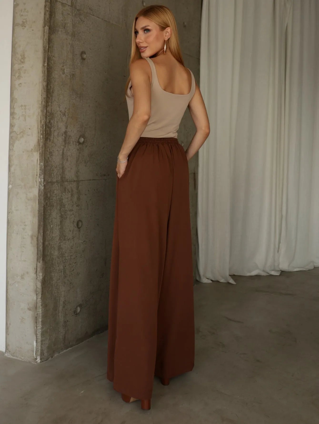 Calça Pantalona Fluida Alfaiataria