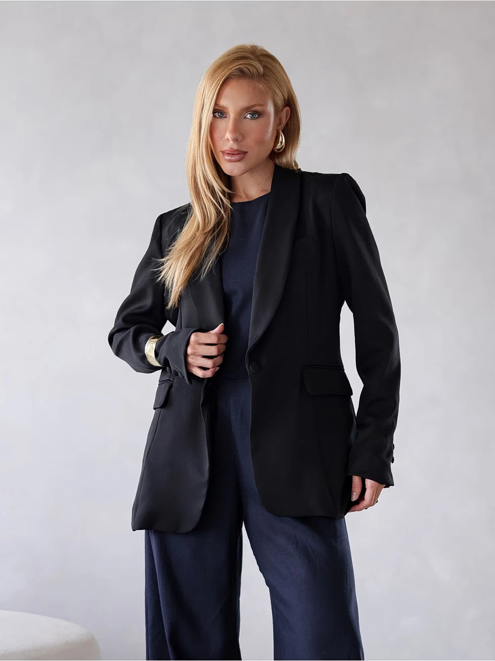 Blazer Alfaiataria Heavy Forrado com Bolsos - SANTALUX - 131