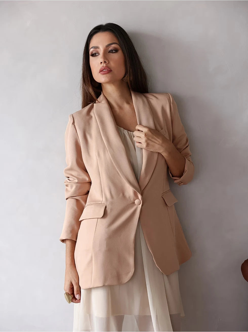 Blazer Alfaiataria Heavy Forrado com Bolsos - SANTALUX - 131