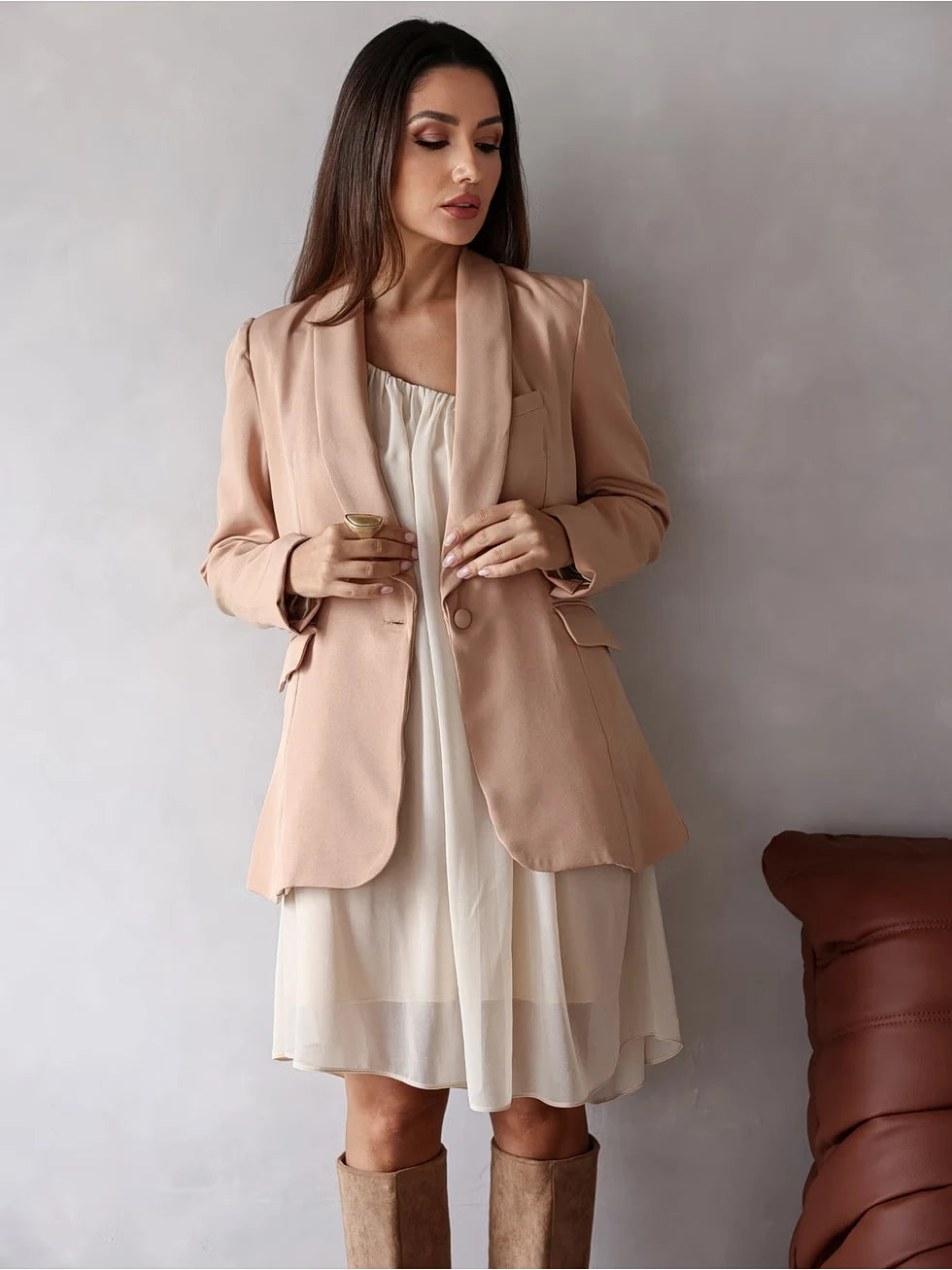 Blazer Alfaiataria Heavy Forrado com Bolsos - SANTALUX - 131