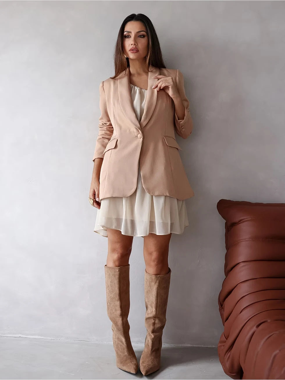 Blazer Alfaiataria Heavy Forrado com Bolsos - SANTALUX - 131