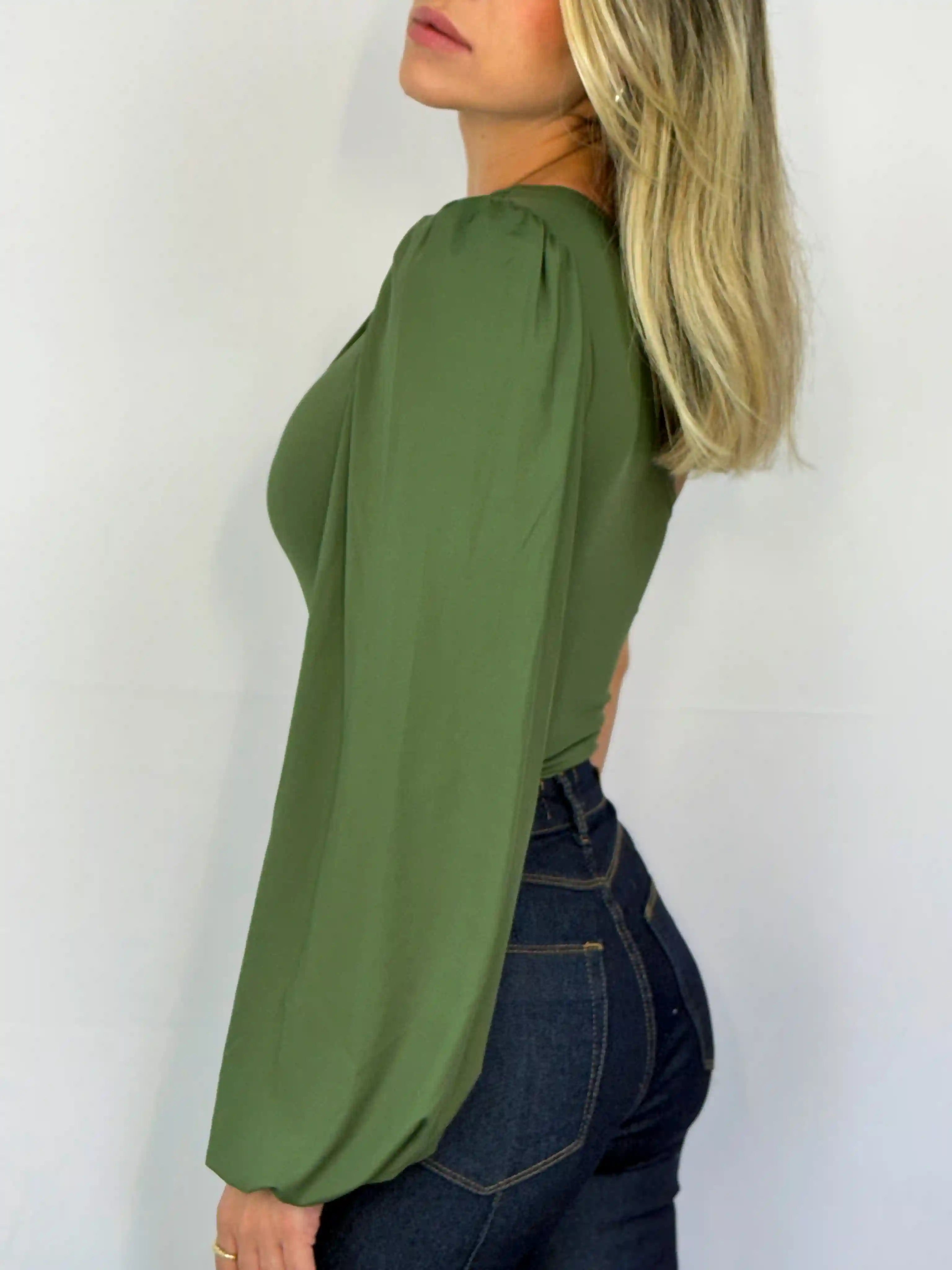 Body Premium Assimétrico com Franzido no Decote - SANTALUX - 120