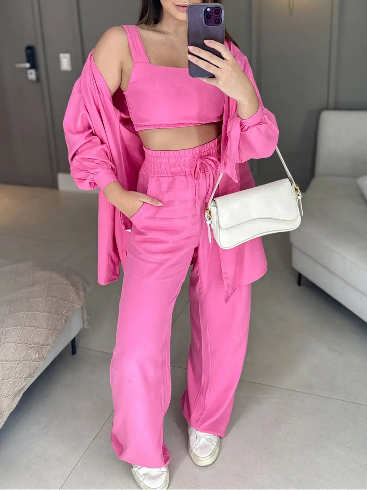 Conjunto Feminino Wide Leg com Kimono - SANTALUX - 145