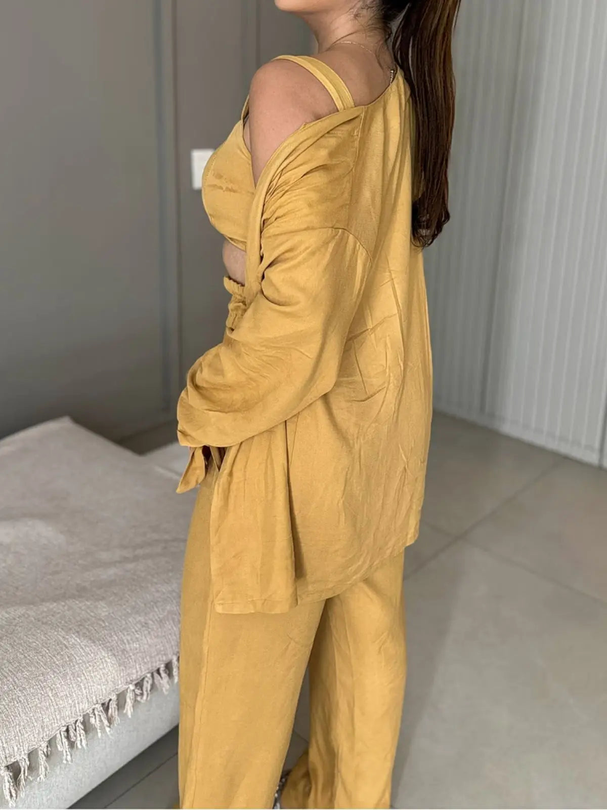 Conjunto Feminino Wide Leg com Kimono - SANTALUX - 145