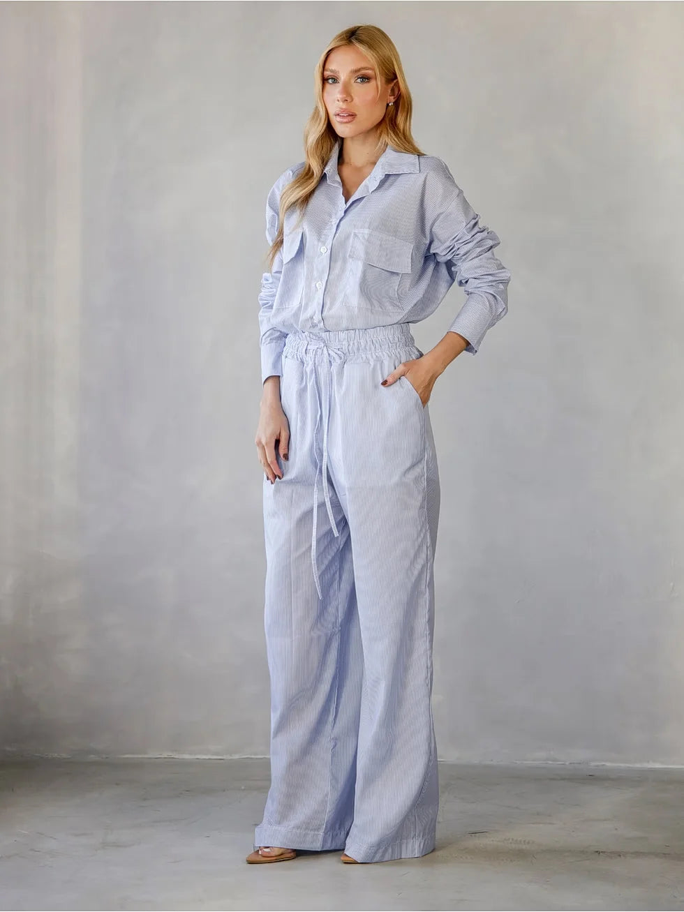 Conjunto Tricoline Wide Leg Oversized