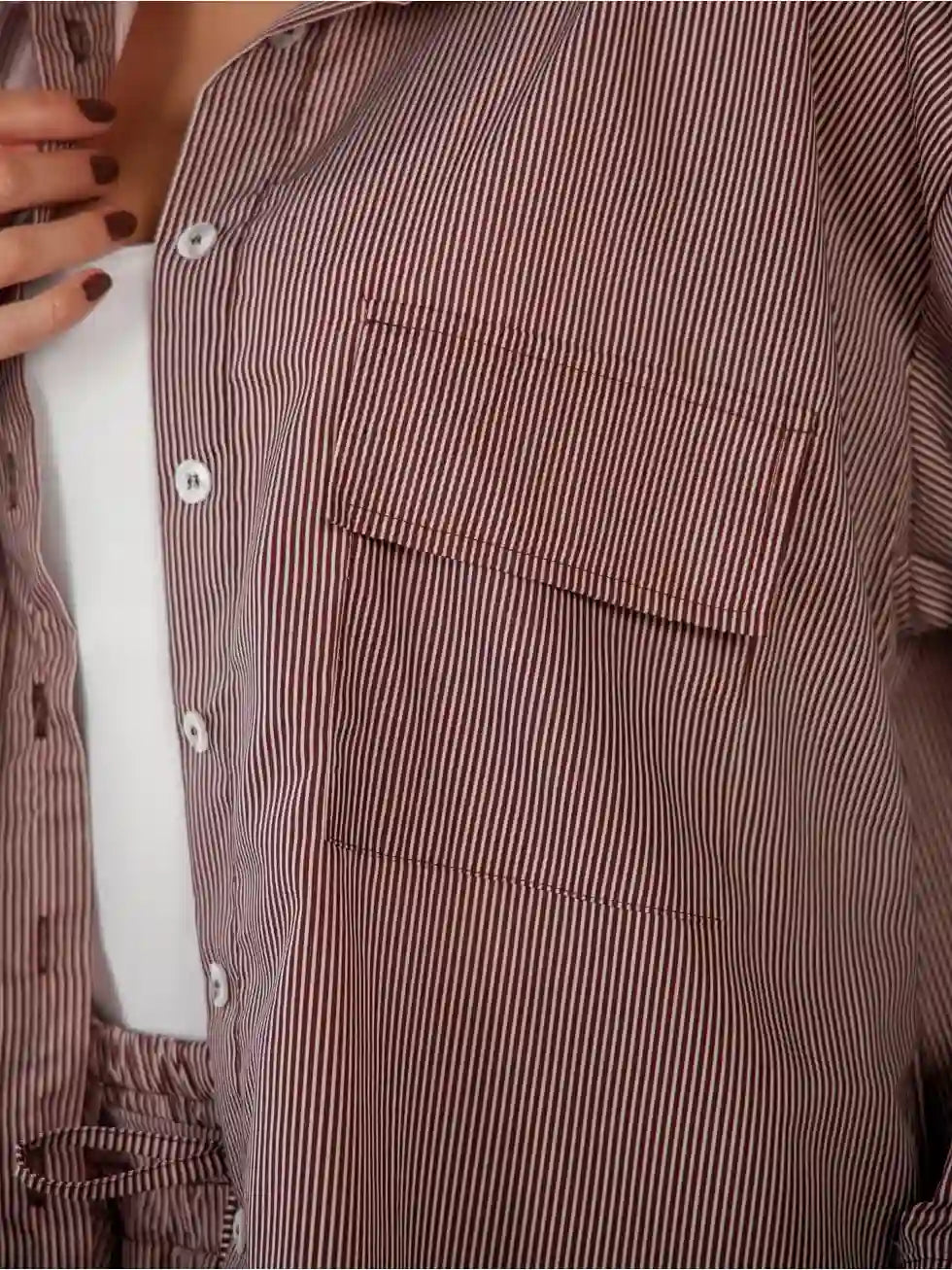 Conjunto Tricoline Wide Leg Oversized