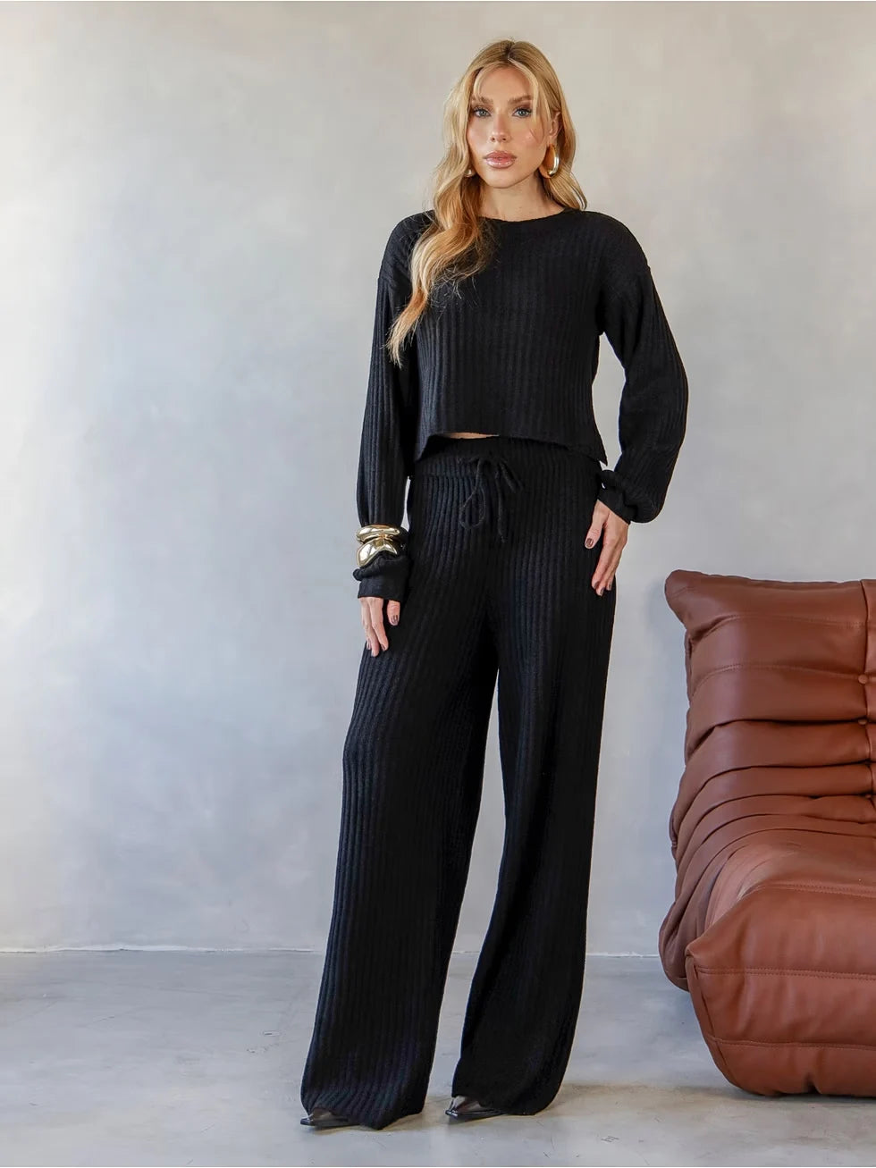 Conjunto Tricot Modal Manga Longa