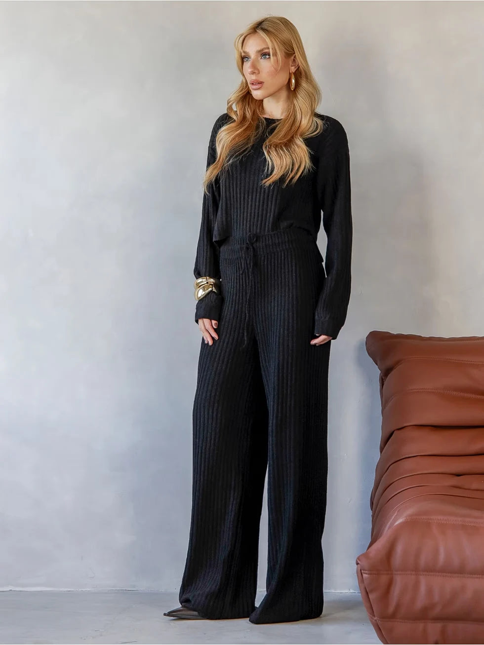 Conjunto Tricot Modal Manga Longa