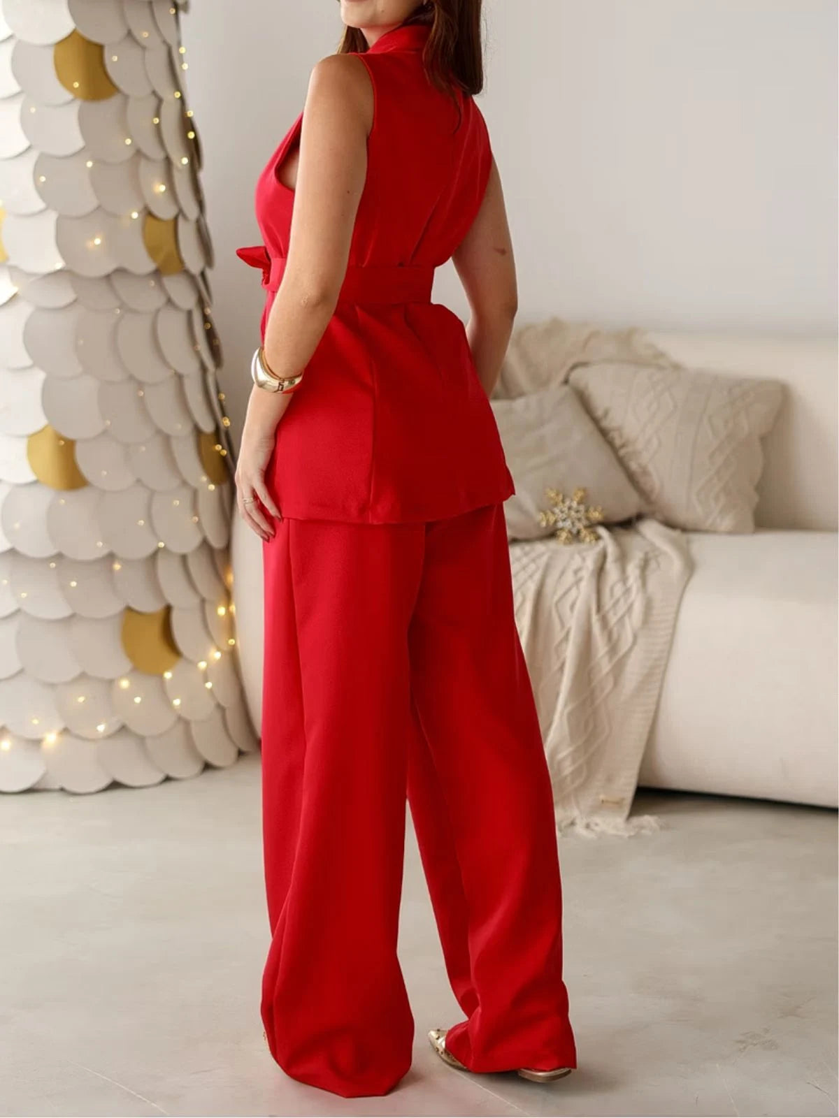 Conjunto Colete e Calça Reta Alfaiataria - SANTALUX - 147