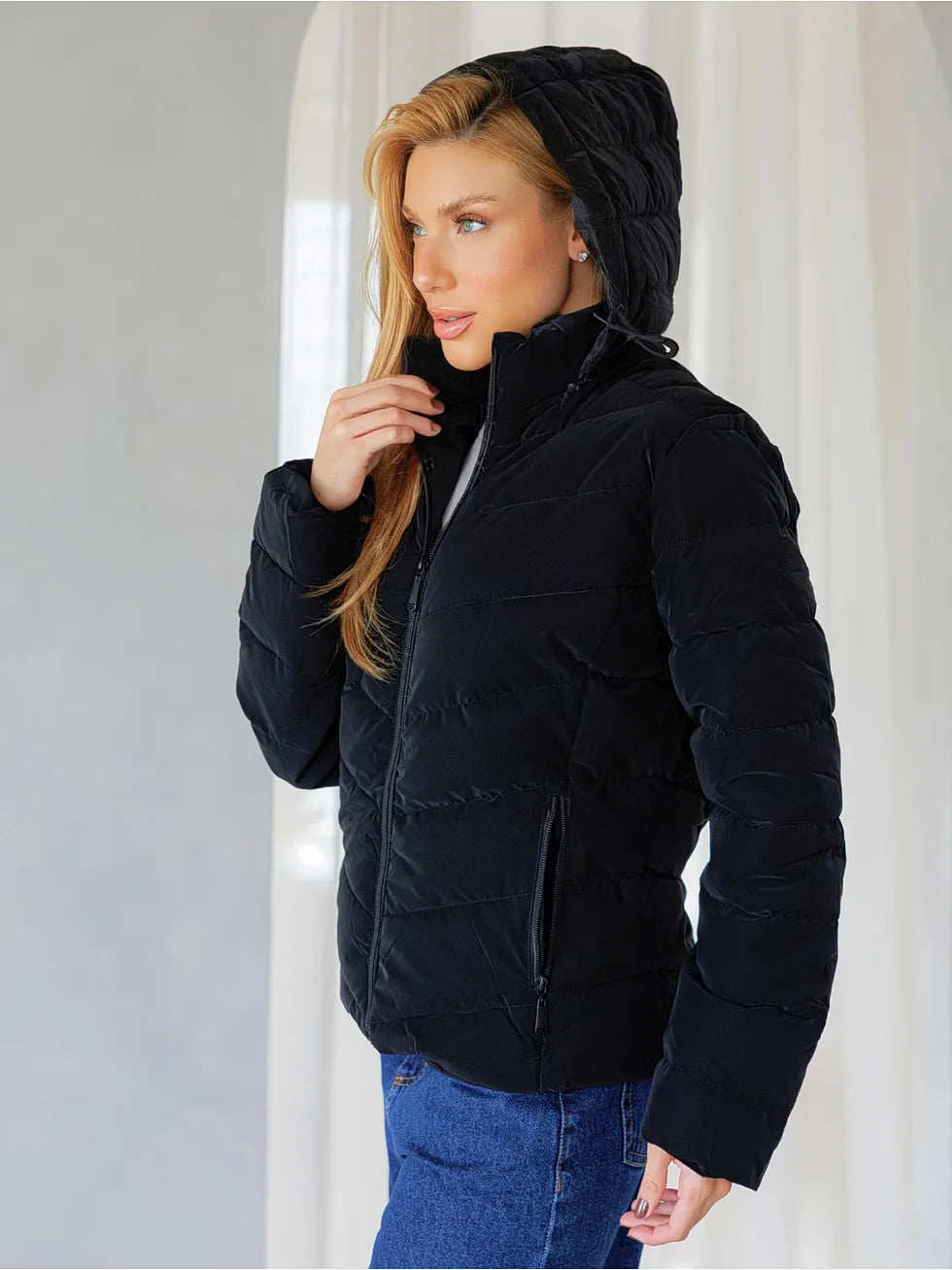 Jaqueta Puffer Acolchoada Inverno