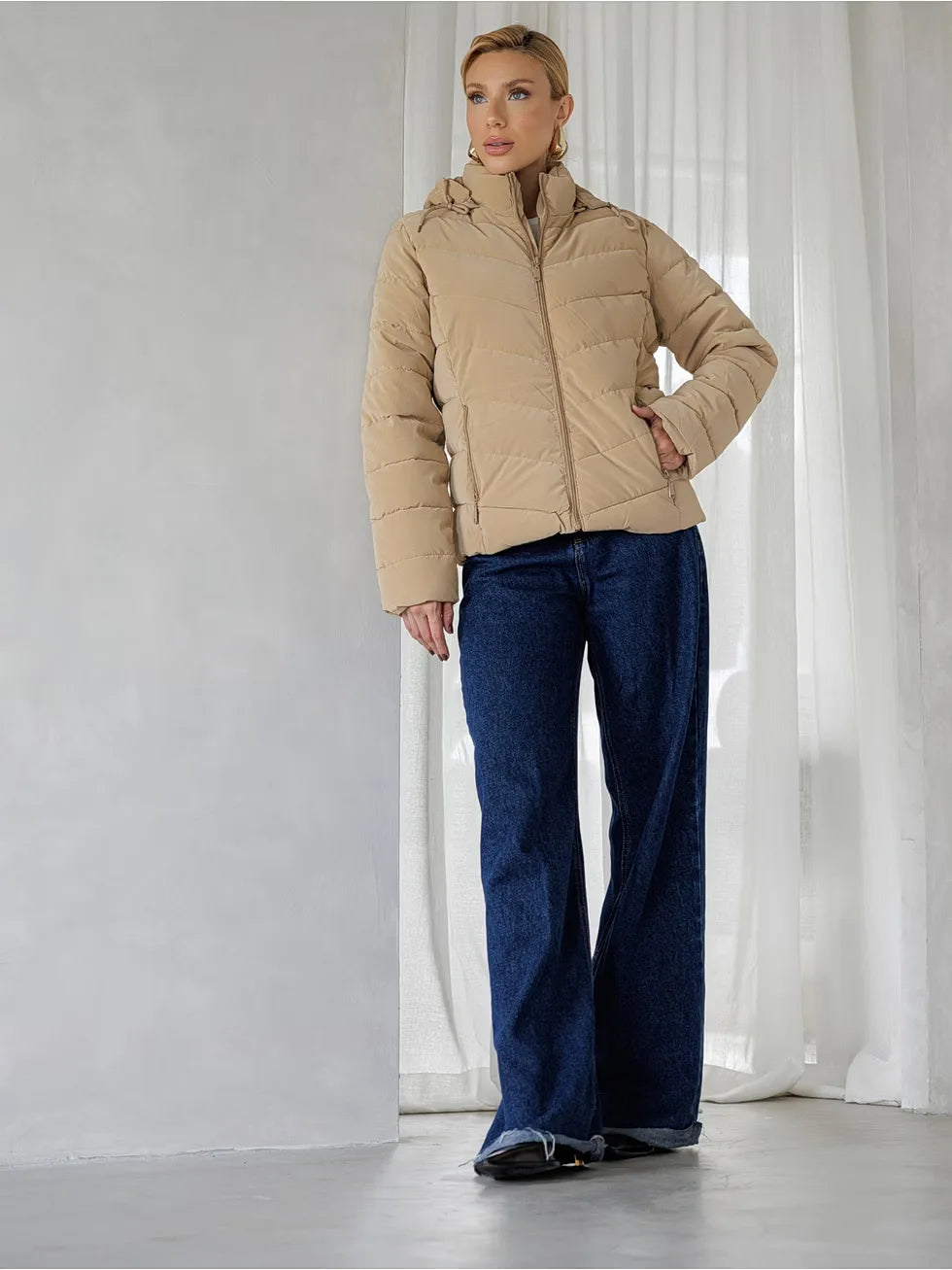 Jaqueta Puffer Acolchoada Inverno