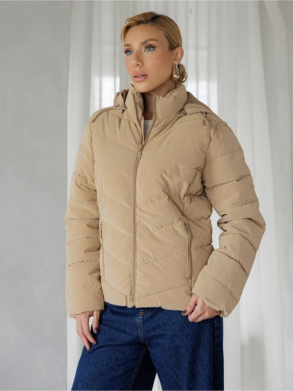 Jaqueta Puffer Acolchoada Inverno