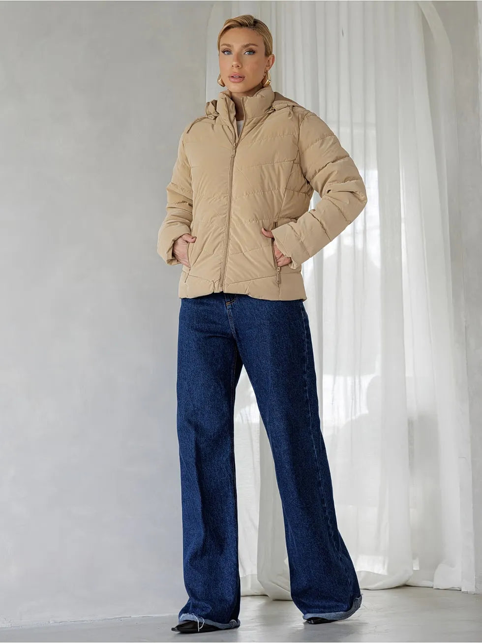 Jaqueta Puffer Acolchoada Inverno