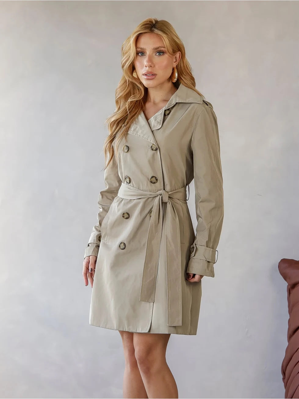 Sobretudo Trench Coat Cropped