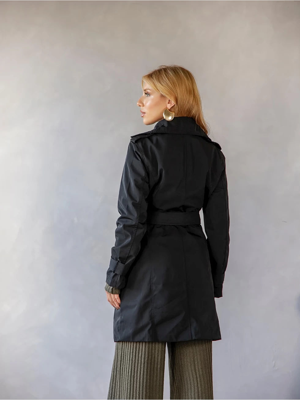 Sobretudo Trench Coat Cropped