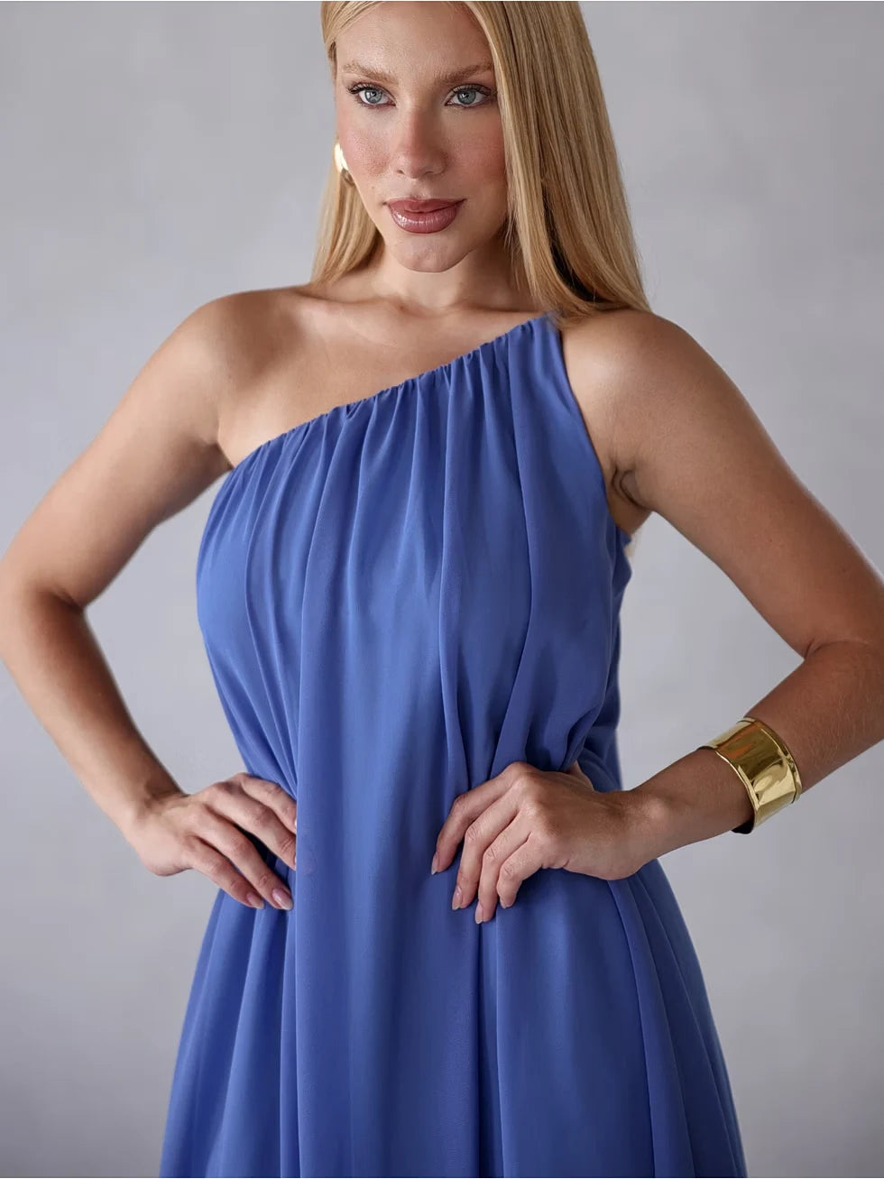 Vestido Curto Alça Crepe Navaggio - SANTALUX - 148