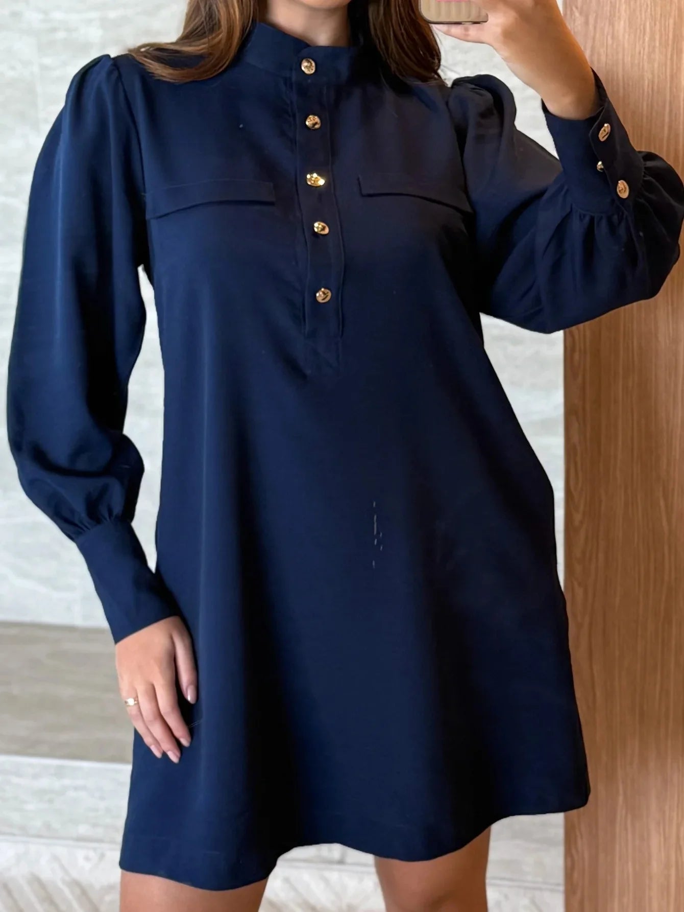 Vestido Alfaiataria Manga Longa