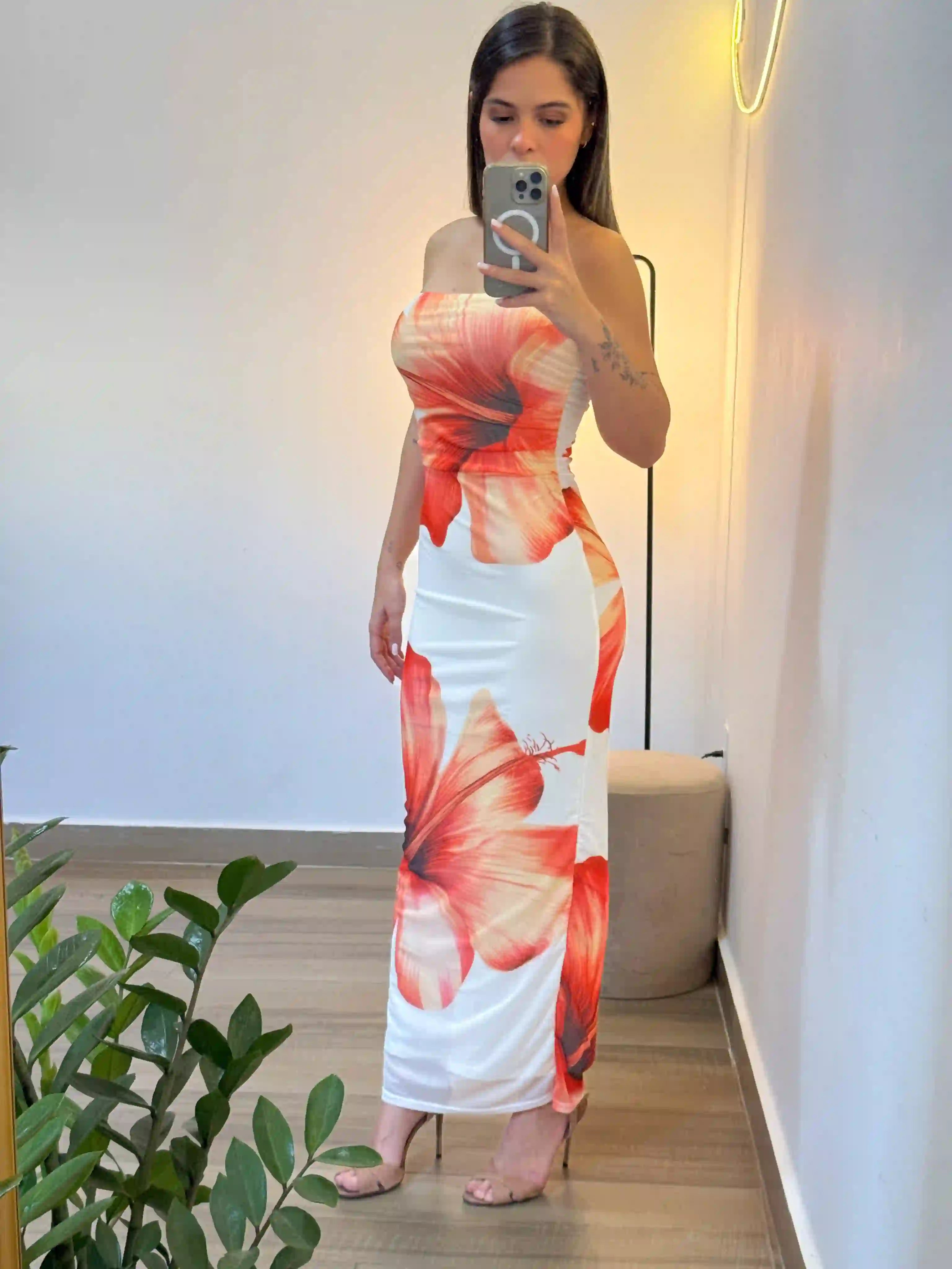 Vestido Midi Floral Sunset - SANTALUX - 184