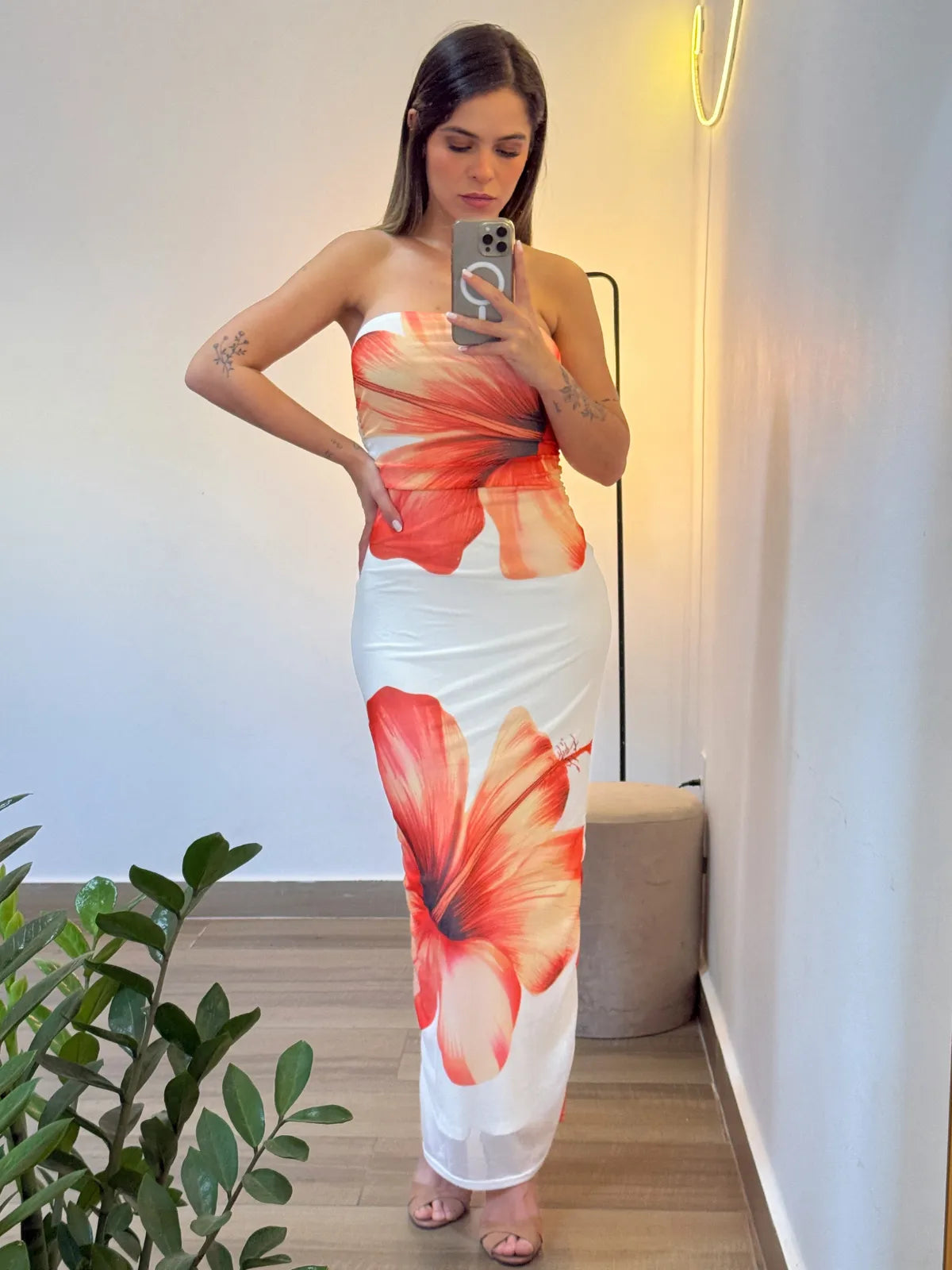 Vestido Midi Floral Sunset - SANTALUX - 184