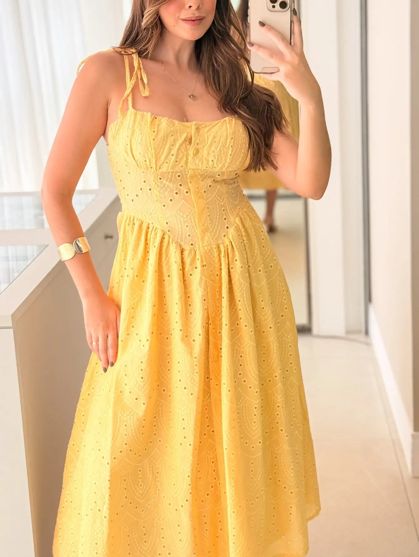 Vestido Midi Laise Bojo Alças Reguláveis