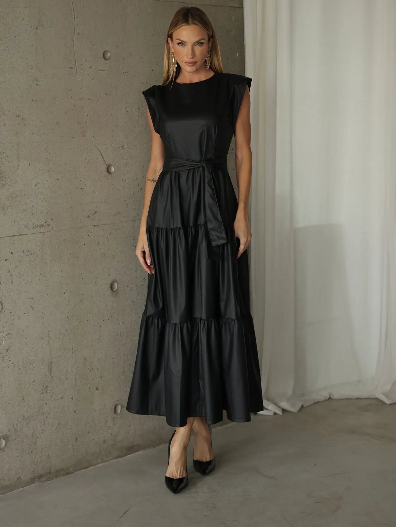 Vestido Midi Couro Muscle Tee