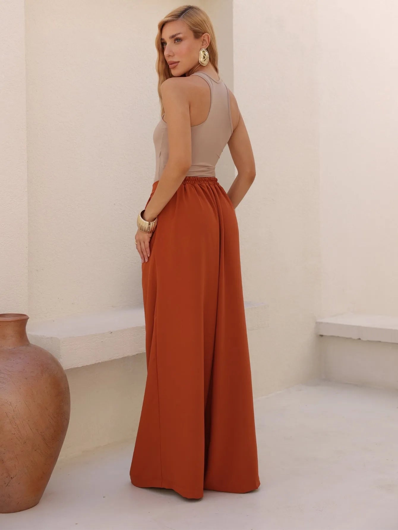 Calça Pantalona Fluida Alfaiataria