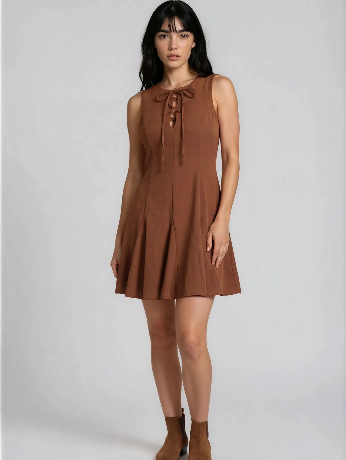 Vestido Alfaiataria Decote V Amarração