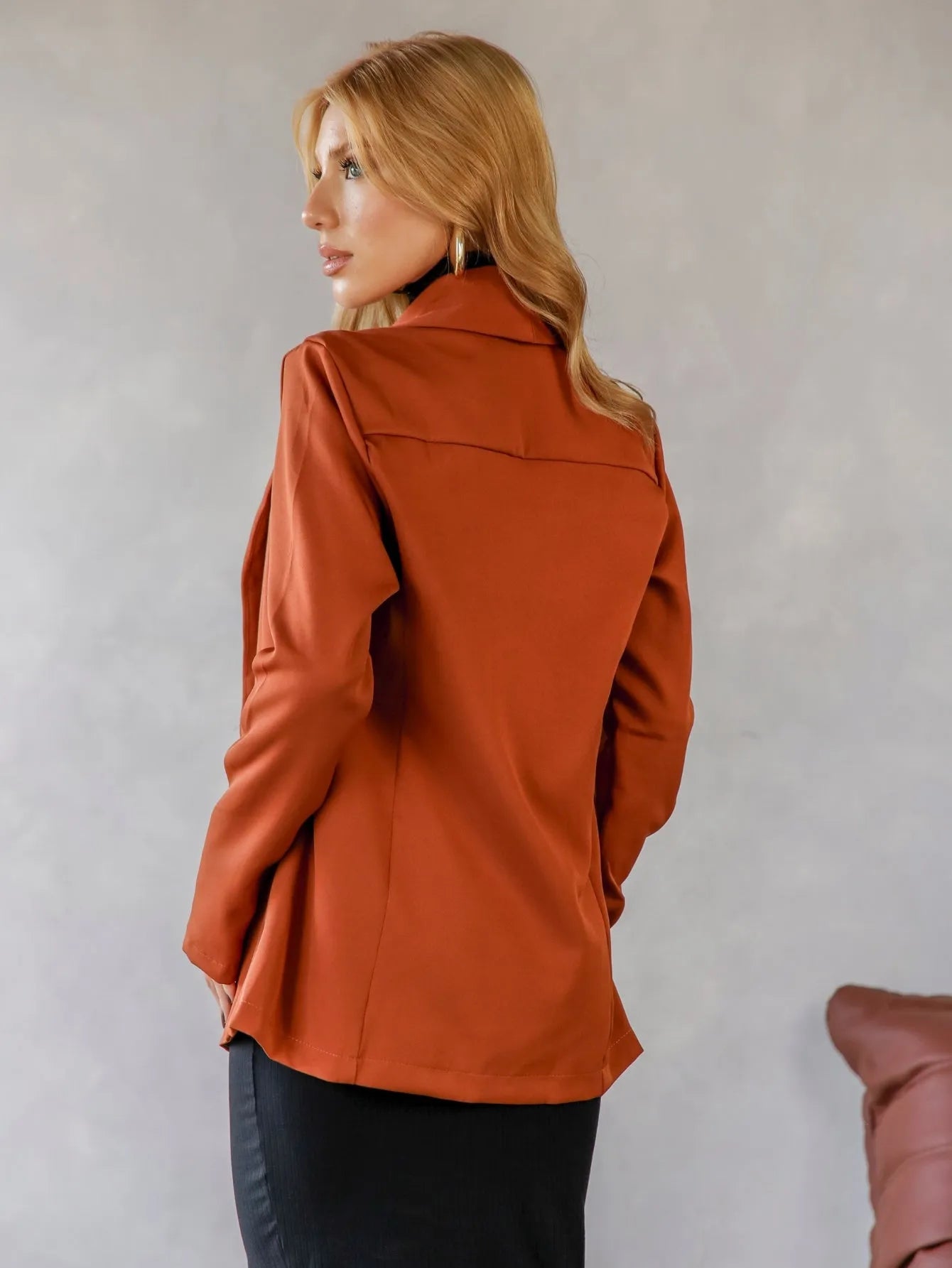 Blazer Alfaiataria Corte Reto Acinturado
