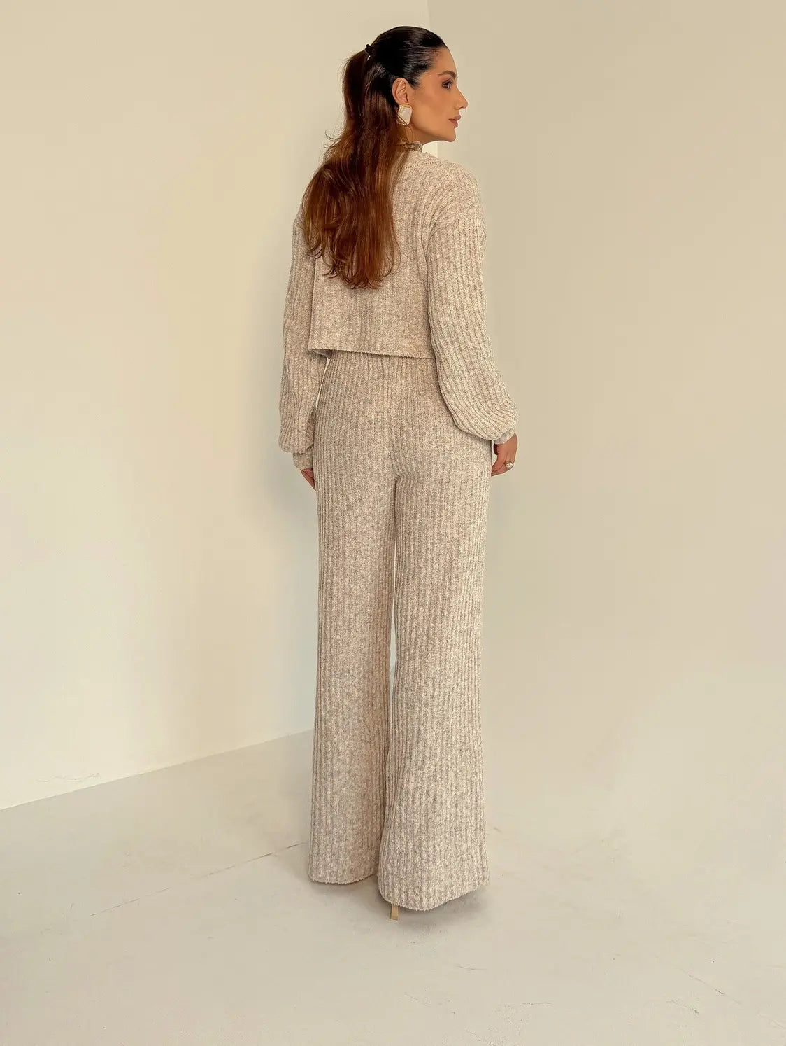 Conjunto Tricot Mousse Calça Reta