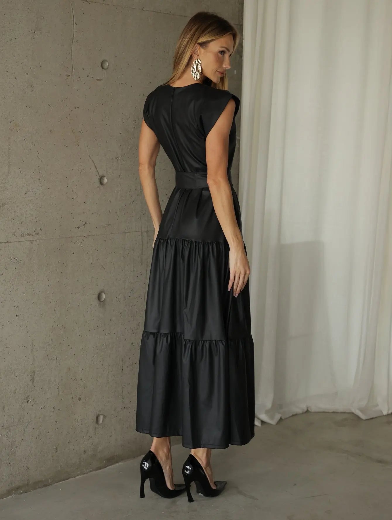 Vestido Midi Couro Muscle Tee