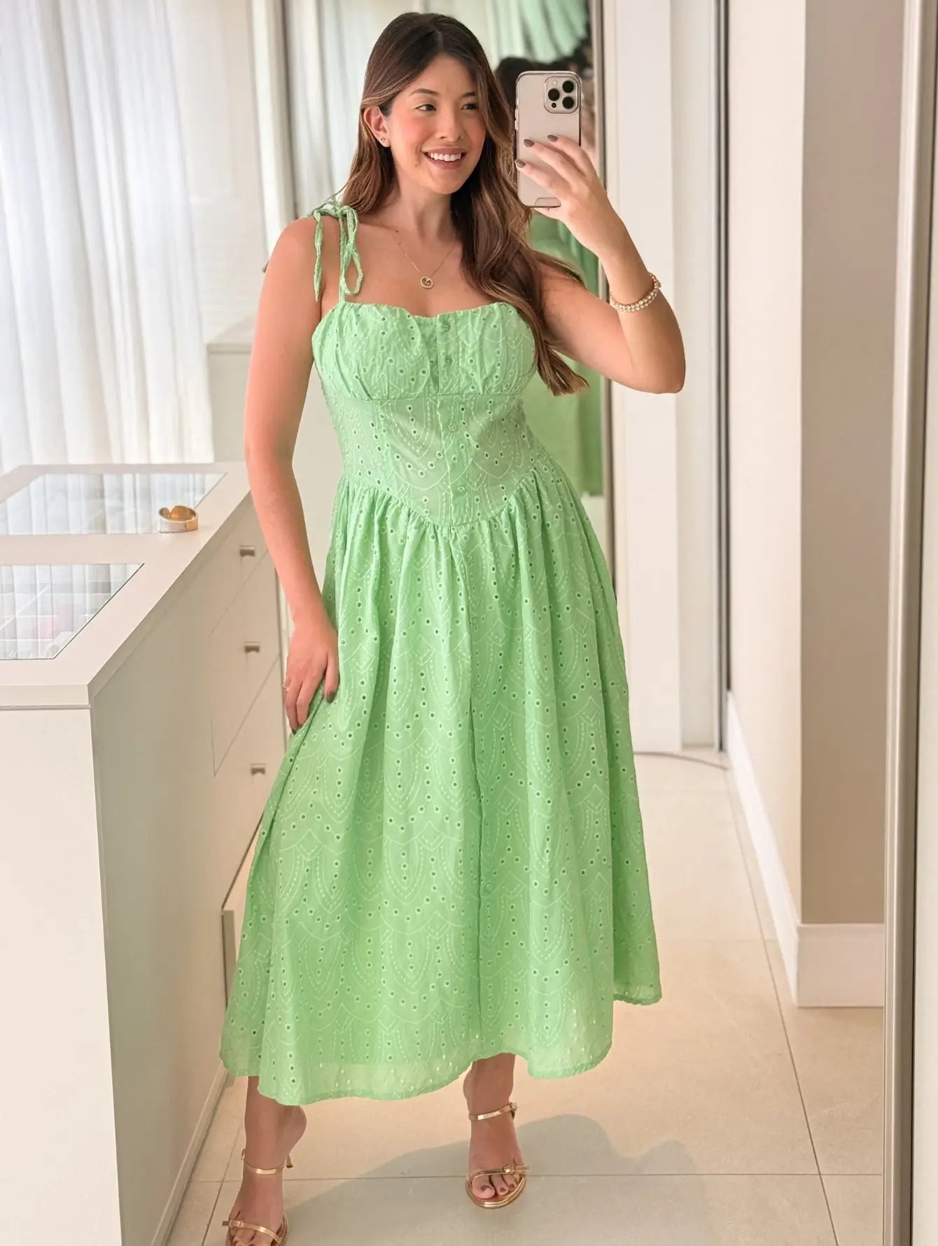 Vestido Midi Laise Bojo Alças Reguláveis